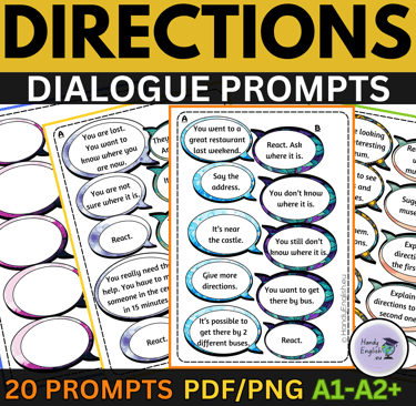 dialogues about asking for directions and travelling for beginner and pre-intermediate english stude