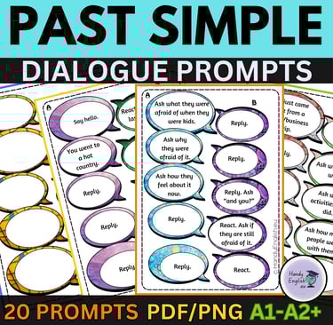 Dialogue Prompts Past Simple speaking activity