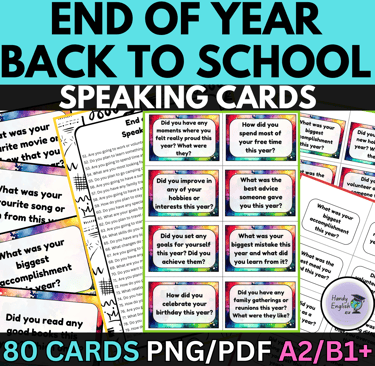 Speaking Cards: End of Year & Back to School