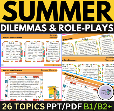 Summer Dilemmas Role-Plays and Speaking Activities