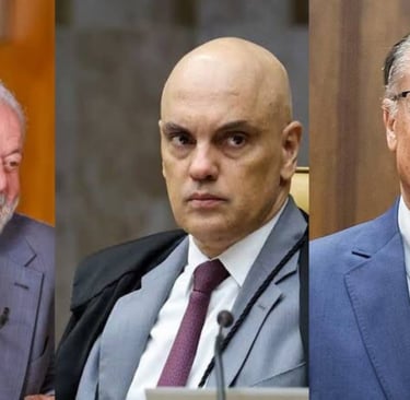 Lula, Alexandre de Moraes e Geraldo Alkmin