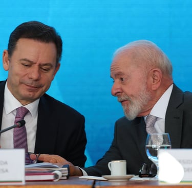 Luís Montenegro e Lula da Silva no Rio