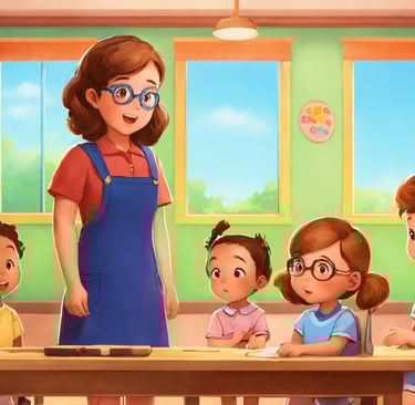 a teacher in a classroom with a teacher