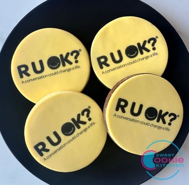 RU OK? day printed cookies
