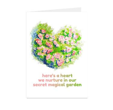 [heart of garden] secret magical garden organic Greeting Card