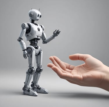 white and brown human robot illustration