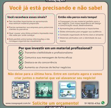 a poster with a picture of a person on a laptop with busines apresentation