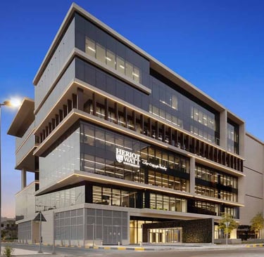 Heriot-Watt University Dubai modern multi-story building with large glass windows