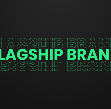Fondo negro tipografia verde Flagshipbrand