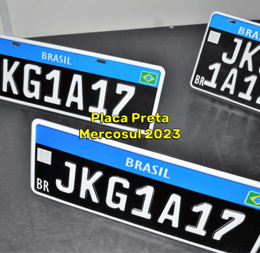 Nova Placa Preta Mercosul