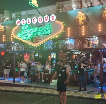 Legends Bar on the Albufeira Strip