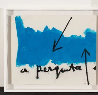 Mira Schendel, A Pergunta, 1965, guache sobre papel, 31,5 x 38 cm, Coleção MAR Museu de Arte do Rio