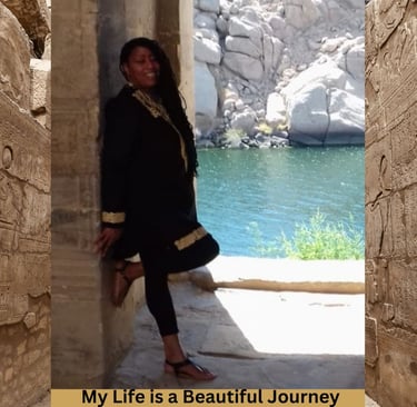 Davida Roze in Aswan Egypt Temple of Isis