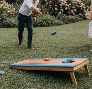 TOSIS zaidimu nuoma Klaipėdoje sventems - lauko ir vidaus Cornhole zaidimas