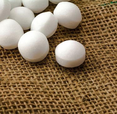 a few white moth balls