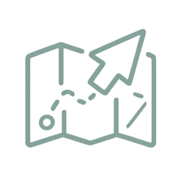 Icono de dirección y foco para la reinvención profesional tras perder el empleo.