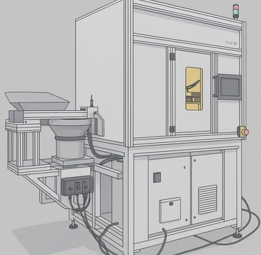 Vollautomatische Laser-Trimmzelle für Radialwellendichtringe (RWDR) CAD Style