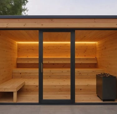 Sauna finlandesa diseñada por Onzen by Termica.