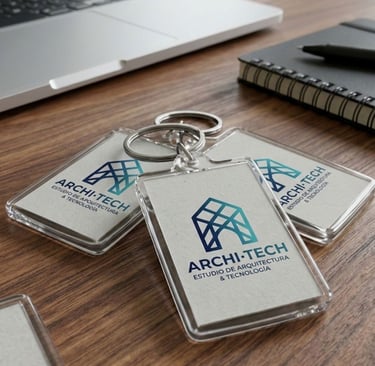 Llaveros personalizados de acrílico con grabado de marca para regalos comerciales