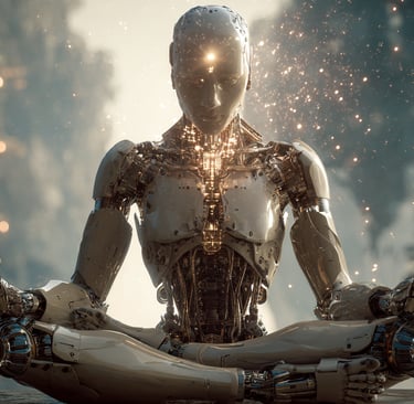 a robot with a human body and a human body