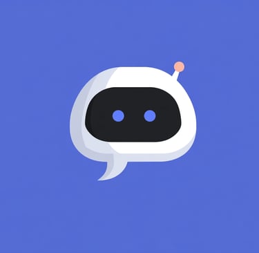 a robot with a speech bubble in the middle of it
