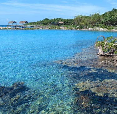 Acque cristalline nella Baia Dei Porci a Playa Giron
