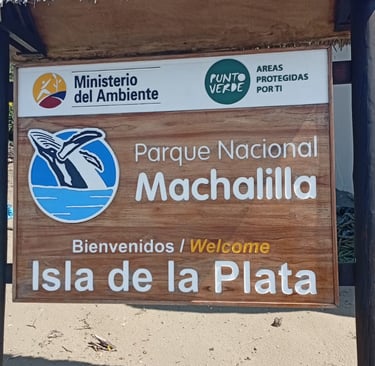Cartello di benvenuto a Isla De La Plata