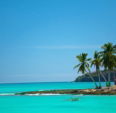 Mare paradisiaco della costa malgascia in Madagascar