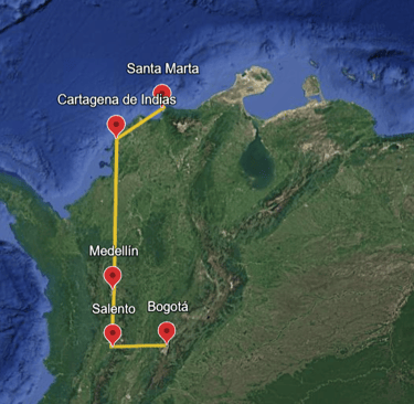Itinerario di 2 settimane in Colombia