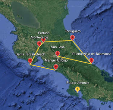 Itinerario di 3 settimane in Costa Rica