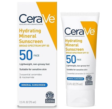 CeraVe Hydrating Mineral Sunscreen SPF 50