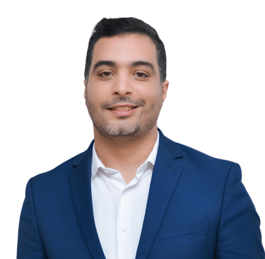 Mohamed HOUSNI in a blue suit and white shirt