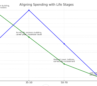 What you should spend you money on depending on your life stage (age, income) 