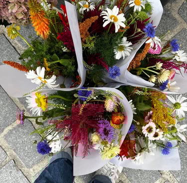 bouquet du marché de fleurs des champs française 