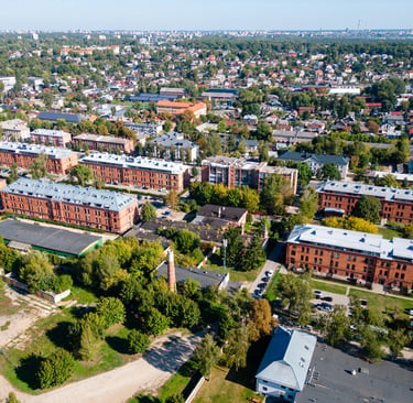 Karininkų namai iš aukštai
