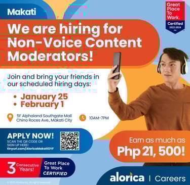 Alorica BPO Call Center Hiring Content Moderator Non-Voice WORK From Home Jobs Wearehiring