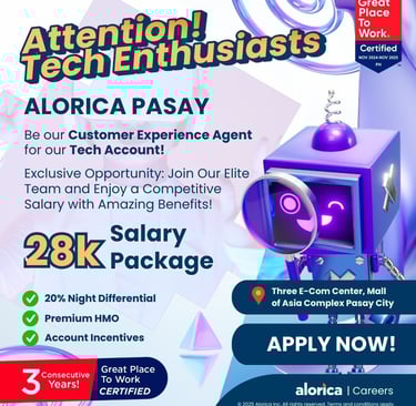 AloricaMOA Pasayjobs BPO Callcenterjobs jobsnearme workfromhome hiring jobs tagalog account