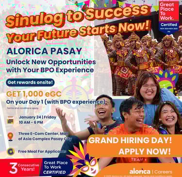 Alorica MOA Pasay BPO Call Center JObs Hiring Non Voice WFH Work From Home Content Moderator Chat