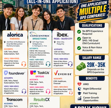 BPO assessment BPO Practice Ortigas Marikina Rizal BPO Call Center Agents