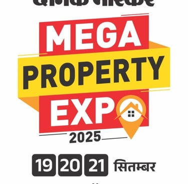 Dainik Bhaskar Property Expo Jaipur 2025 event banner, Visitors exploring property stalls at Jaipur