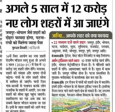 12 Crore New City Dwellers in 5 Years: 16th Finance Commission's Roadmap Will Reshape India's Urban 