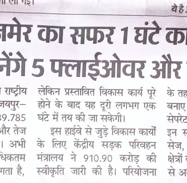  Jaipur-Ajmer highway upgrade: 5 flyovers, service roads to cut travel time to 1 hour