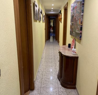 Pasillo de acceso a las habitaciones