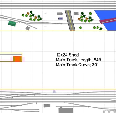 13x23 layout in a shed