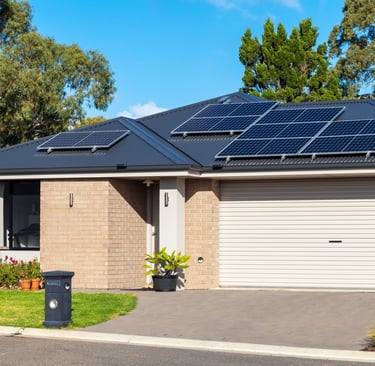 a home with solar panels in the central coast, nsw region