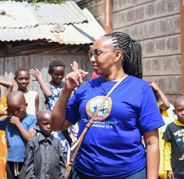 Susan Hope with kids