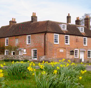 Exterior of Chawton Cottage, Jane Austen’s home and writing place in Hampshire