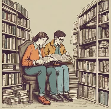 a stack of books sitting on top of a wooden table