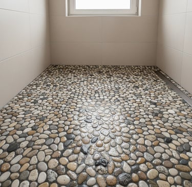 sol douche italienne galets naturels antidérapants classe c loiret