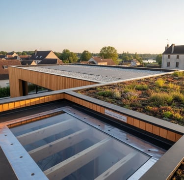 réalisation extension maison moderne toiture terrasse végétalisée orléans